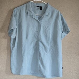 REI‎ Light Blue Casual Button Down Shirt XL